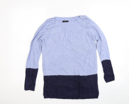 M&Co Womens Blue  Knit Pullover Jumper Size 10