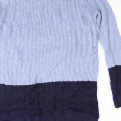 M&Co Womens Blue  Knit Pullover Jumper Size 10