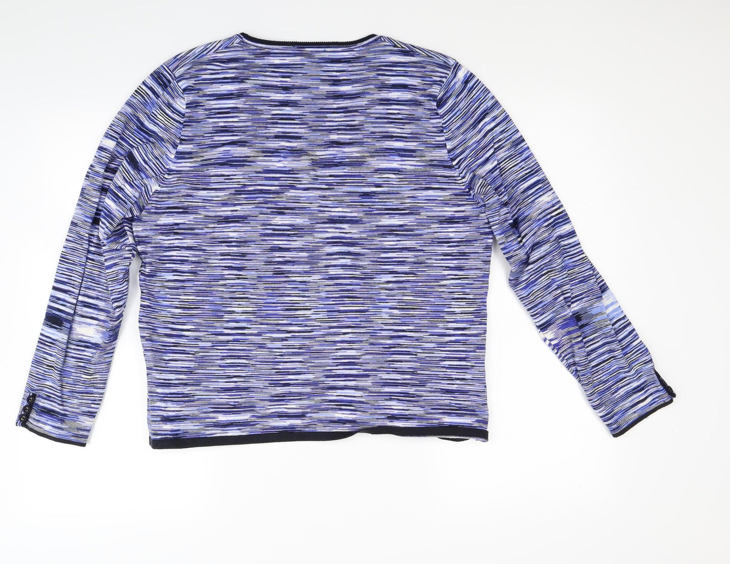 Country Casuals Womens Blue Striped Knit Pullover Jumper Size XL