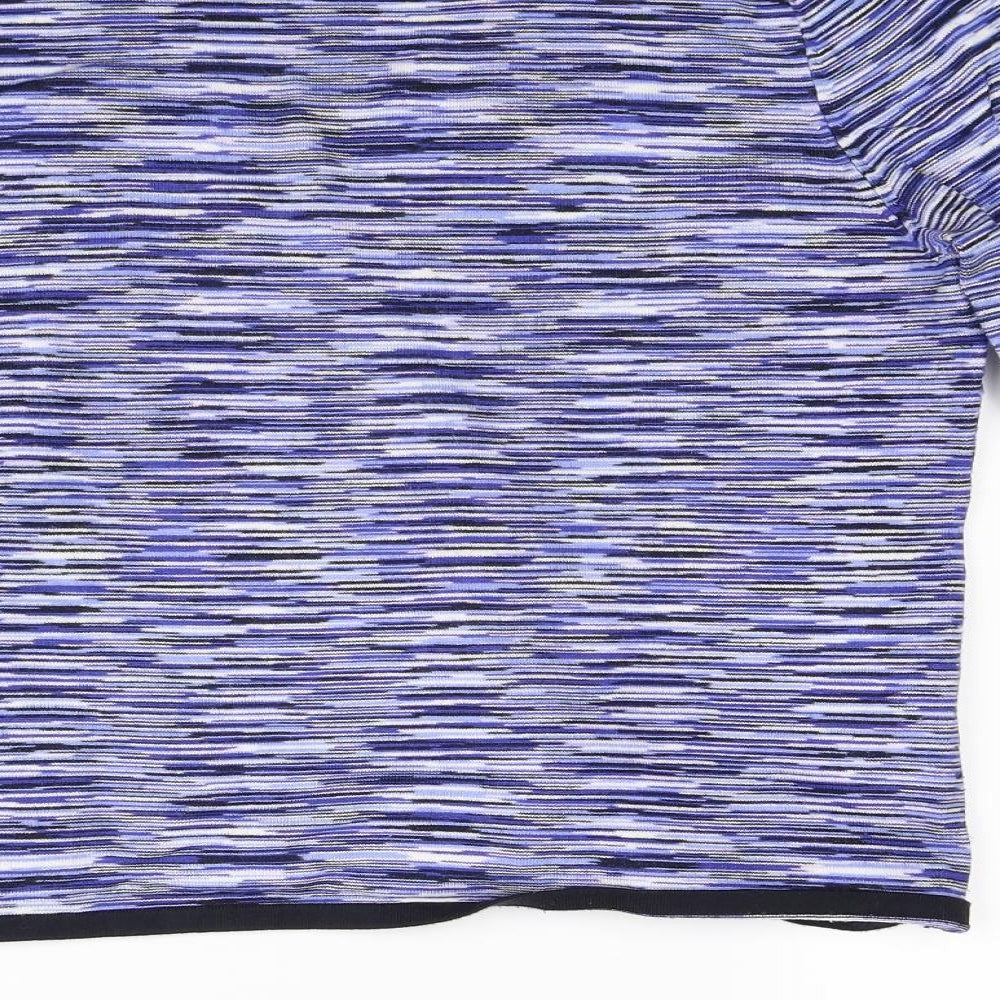 Country Casuals Womens Blue Striped Knit Pullover Jumper Size XL