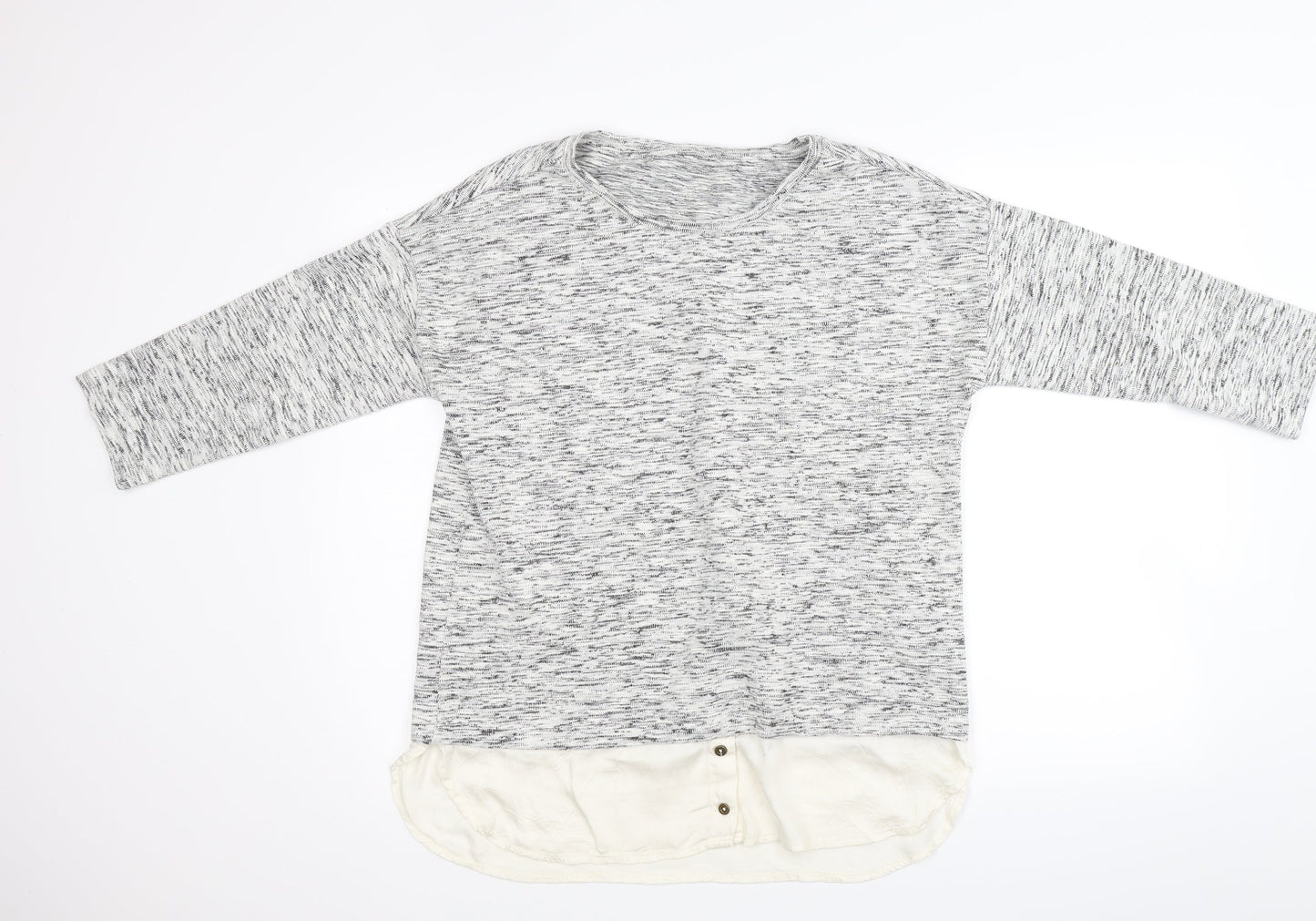 Marks and Spencer Womens Grey  Knit Tunic Jumper Size 14