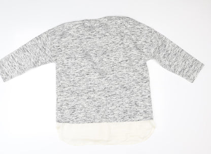 Marks and Spencer Womens Grey  Knit Tunic Jumper Size 14