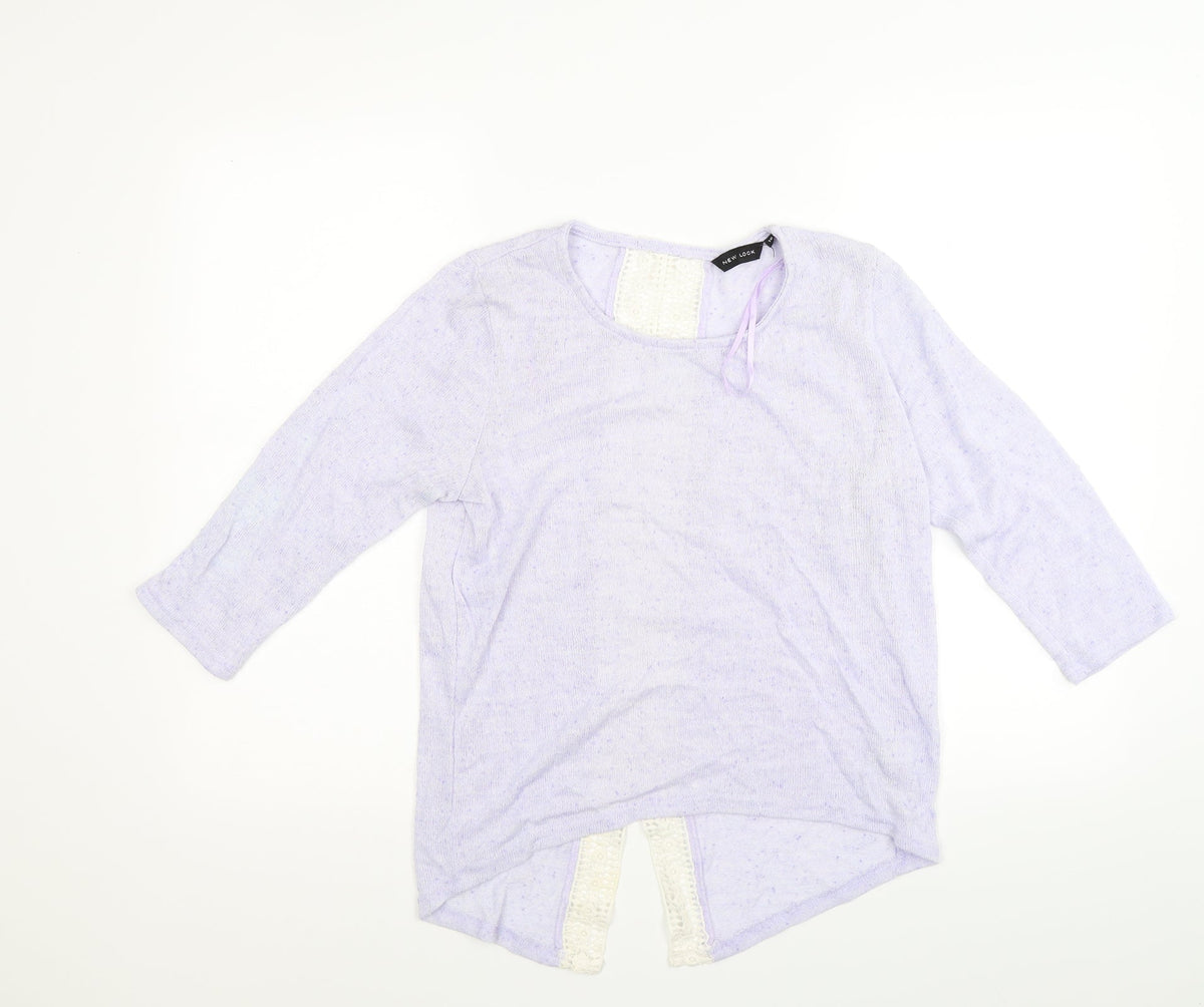 New Look Womens Purple  Knit Pullover Jumper Size 10