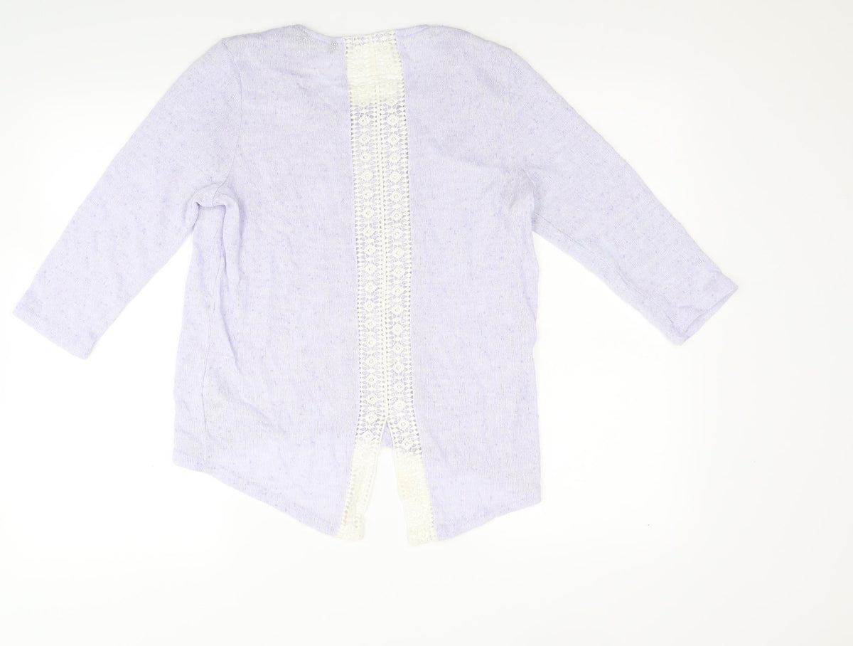 New Look Womens Purple  Knit Pullover Jumper Size 10