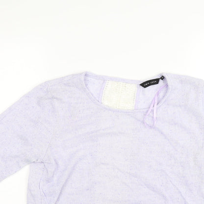 New Look Womens Purple  Knit Pullover Jumper Size 10