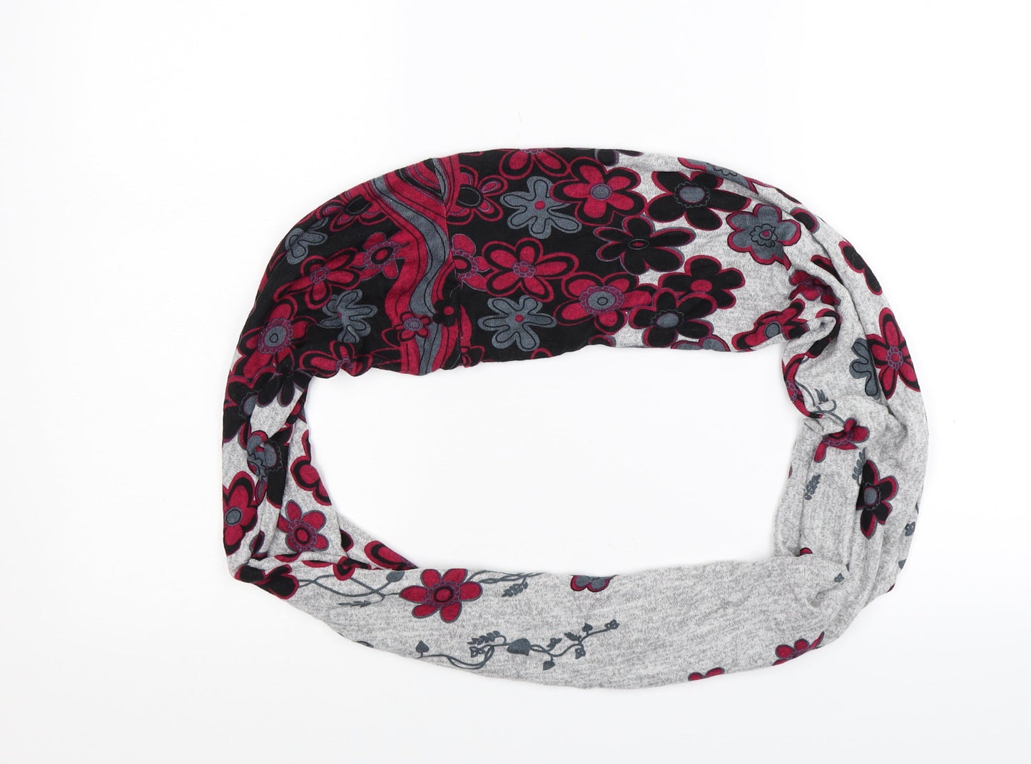 Preworn Womens Grey Floral   Scarf