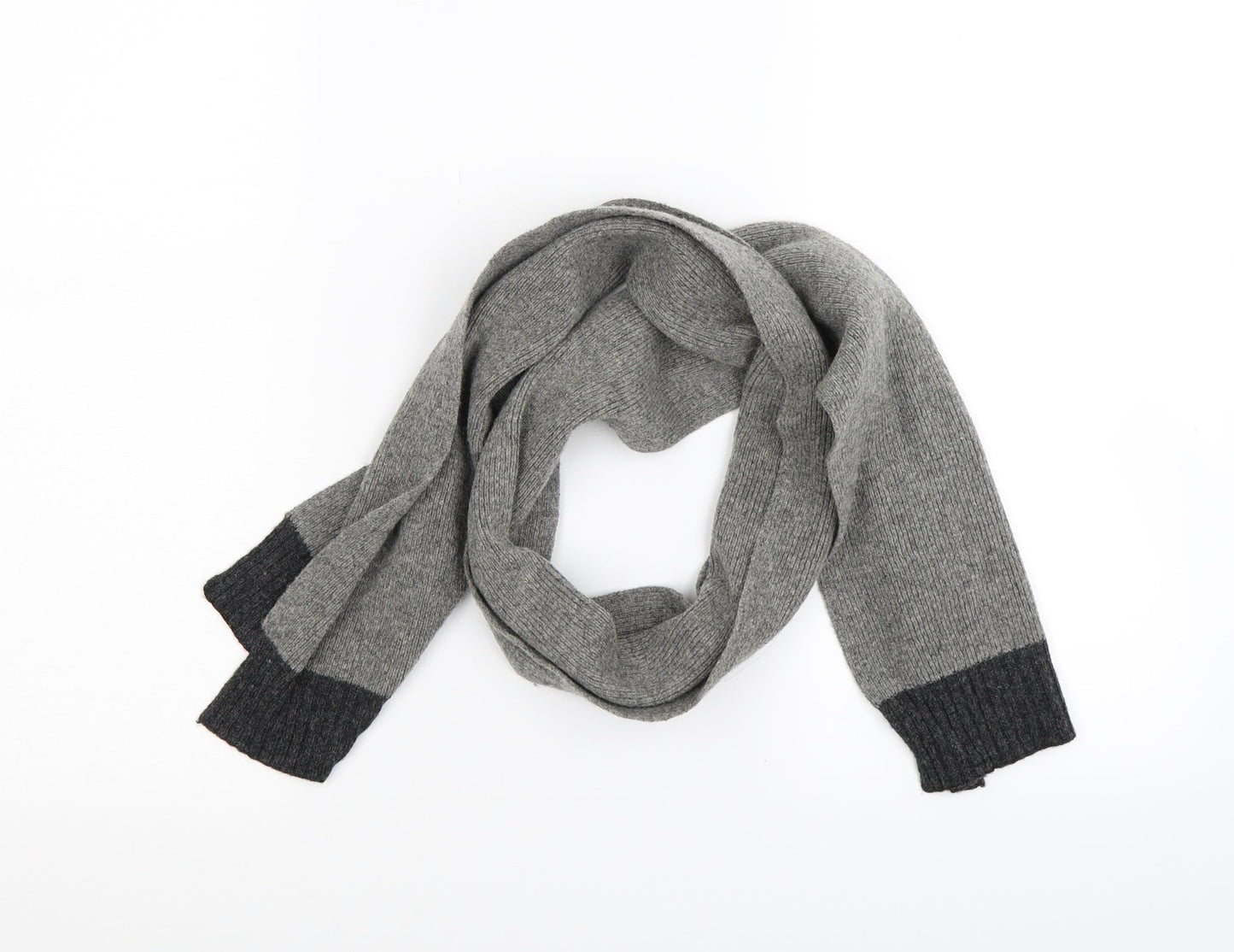 Preworn Unisex Grey  Knit  Scarf