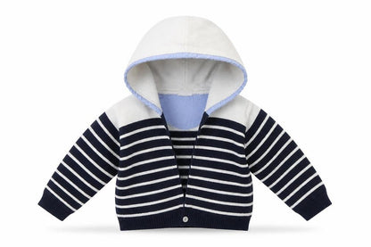 Fashion division Boys Blue Striped Knit Pullover Jumper Size 3-6 Months