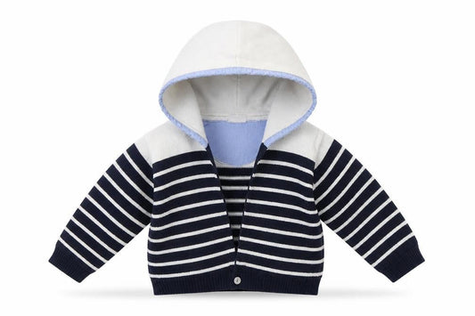 Fashion division Boys Blue Striped Knit Pullover Jumper Size 3-6 Months