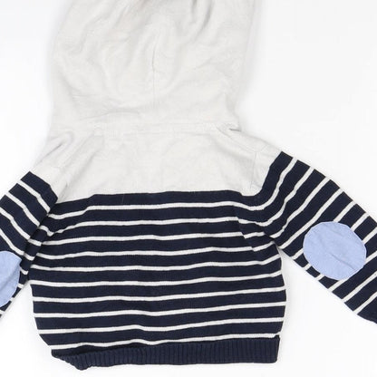 Fashion division Boys Blue Striped Knit Pullover Jumper Size 3-6 Months