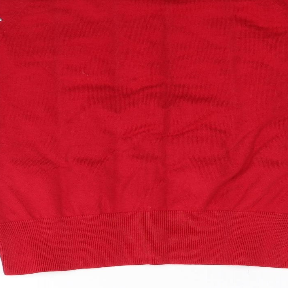 Be Beau Womens Red  Knit Pullover Jumper Size S