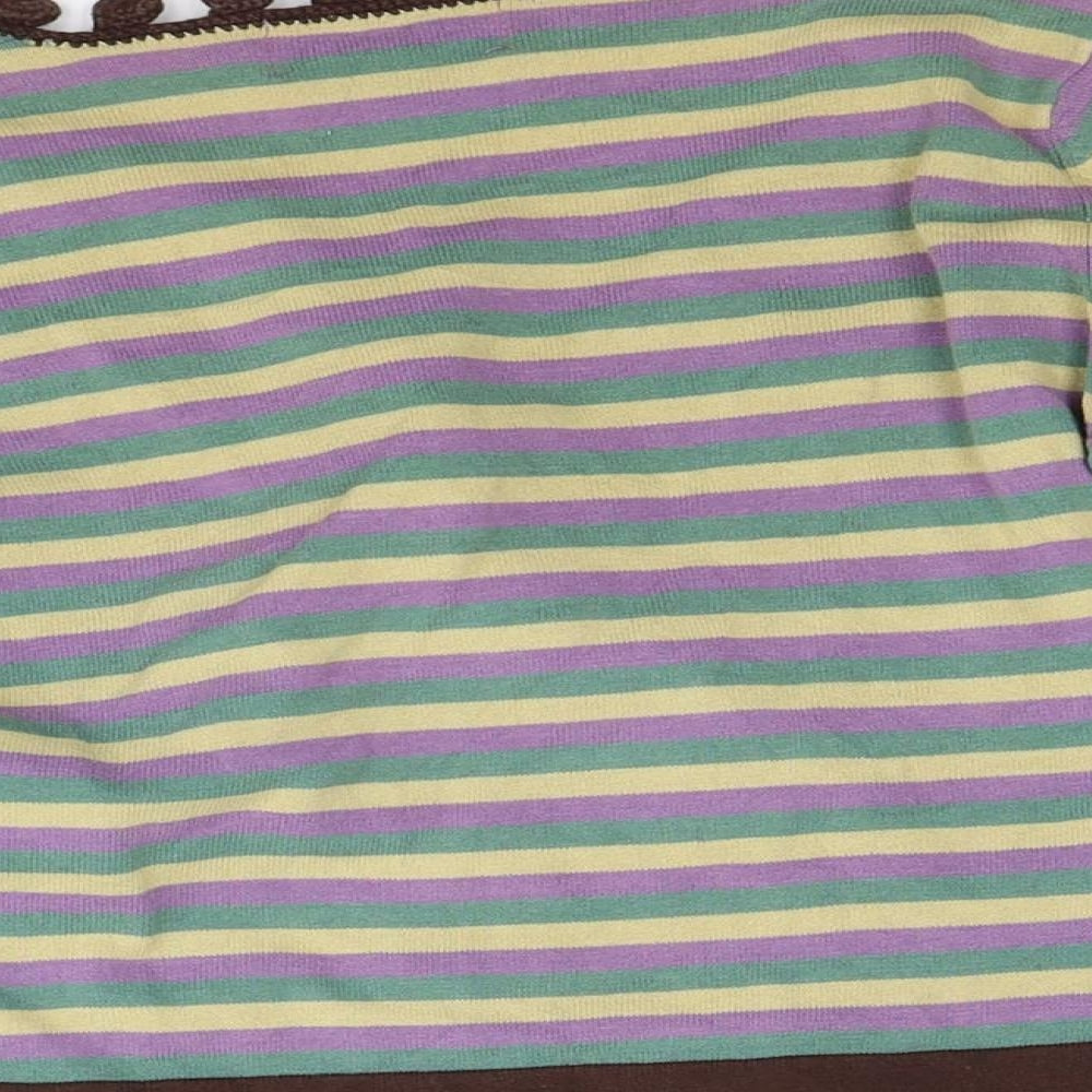 Hoss Womens Multicoloured Striped Knit Cardigan Jumper Size L