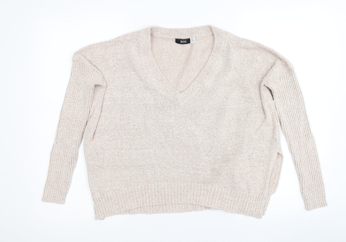BDG Womens Brown  Knit Pullover Jumper Size S