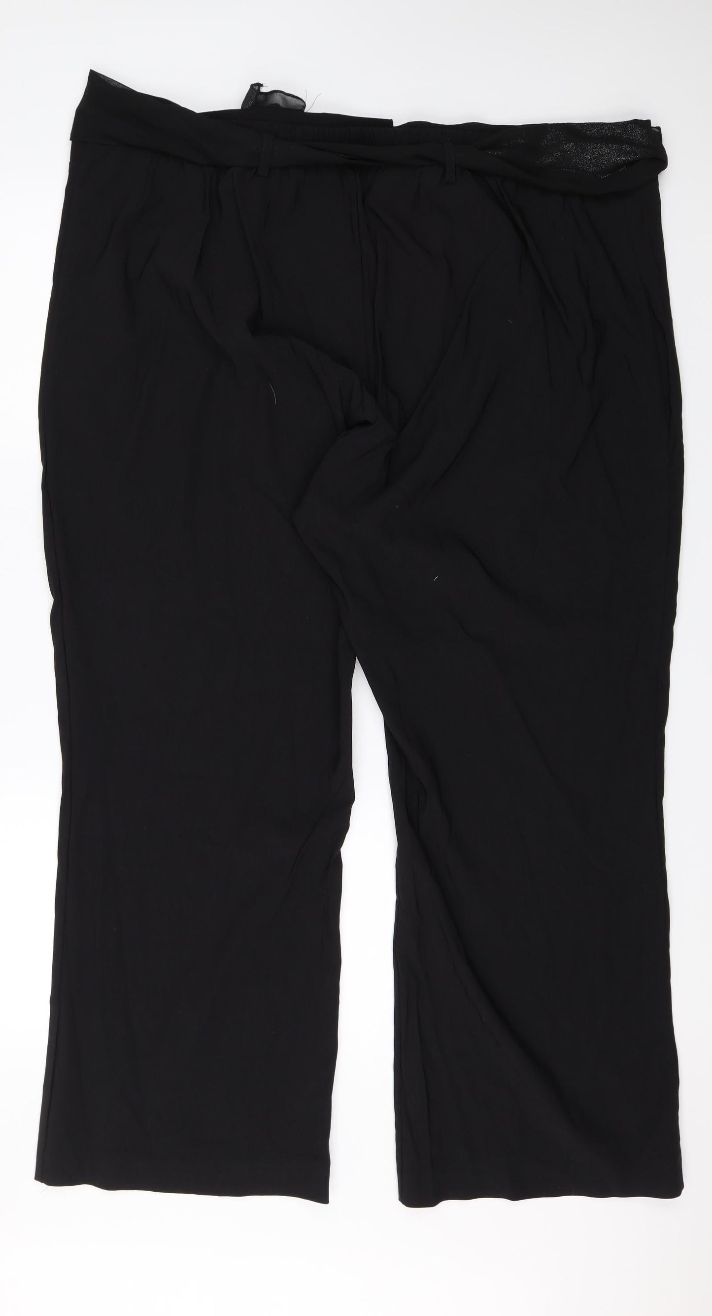 Womens UK Size 26 Preworn Regular Fit  Black Trousers