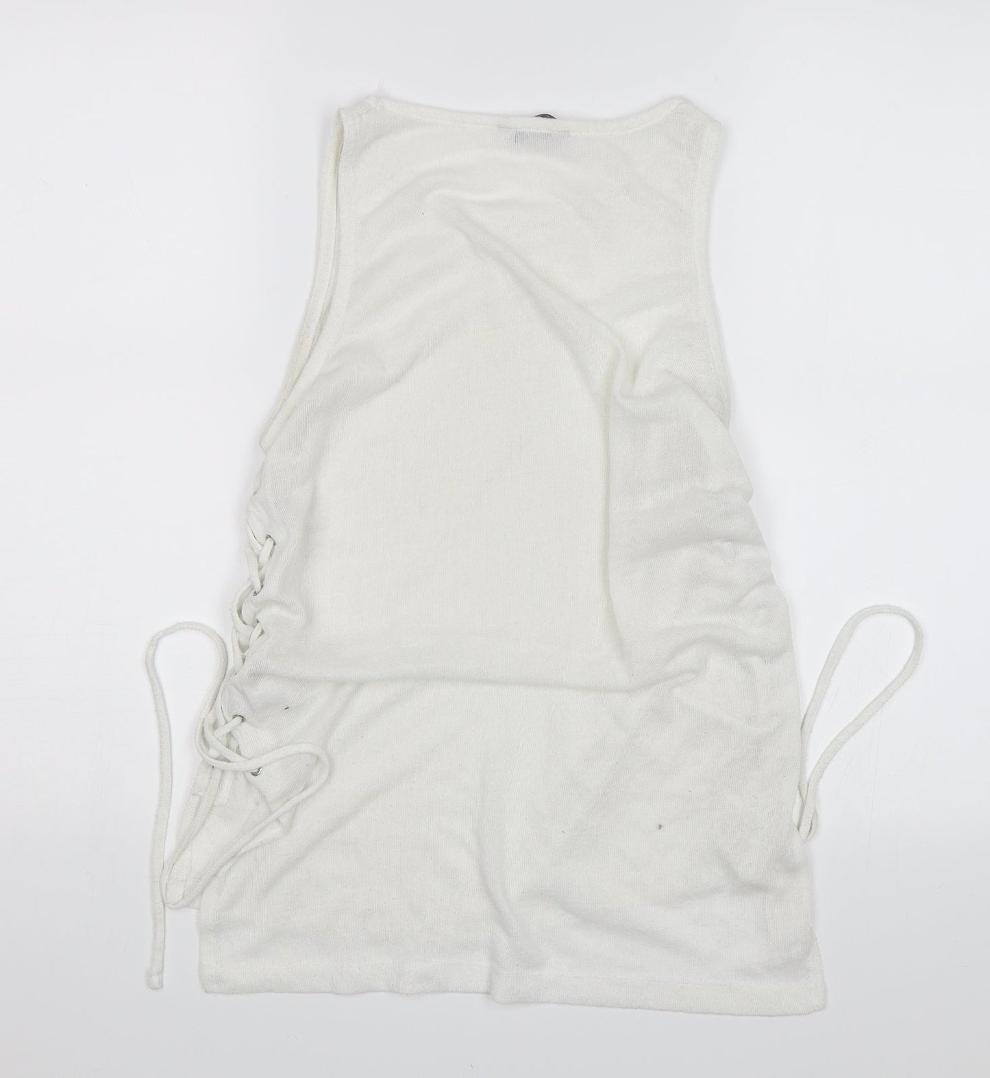 Womens UK Size 14 Peacocks White Basic Tank