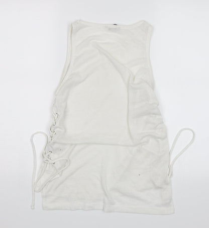 Womens UK Size 14 Peacocks White Basic Tank