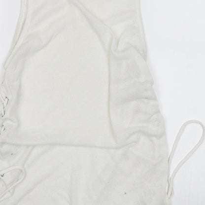 Womens UK Size 14 Peacocks White Basic Tank