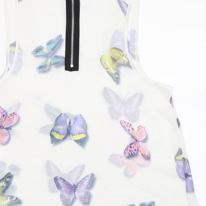 Cameo Rose Womens White   Basic Tank Size 8  - Butterflies