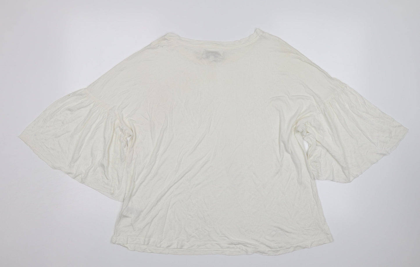 Womens UK Size M Brave Soul White Basic T-Shirt