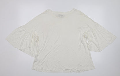 Womens UK Size M Brave Soul White Basic T-Shirt