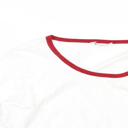 Womens UK Size 20 Afibel White Jersey Blouse
