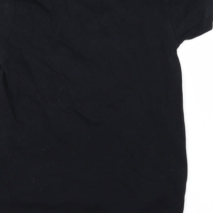 Pep&Co Girls Black   Basic T-Shirt Size 6-7 Years  - Friends