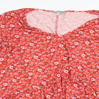 ASOS Womens Orange Floral  Shift  Size 16