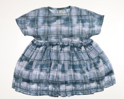 ASOS Womens Blue Plaid  Shift  Size 12