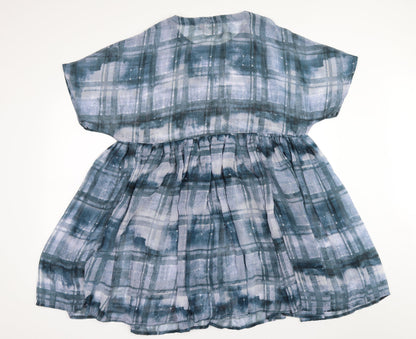 ASOS Womens Blue Plaid  Shift  Size 12