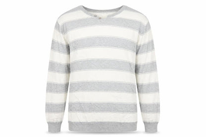 Cedarwood State Mens Grey Striped Pullover Jumper Size M