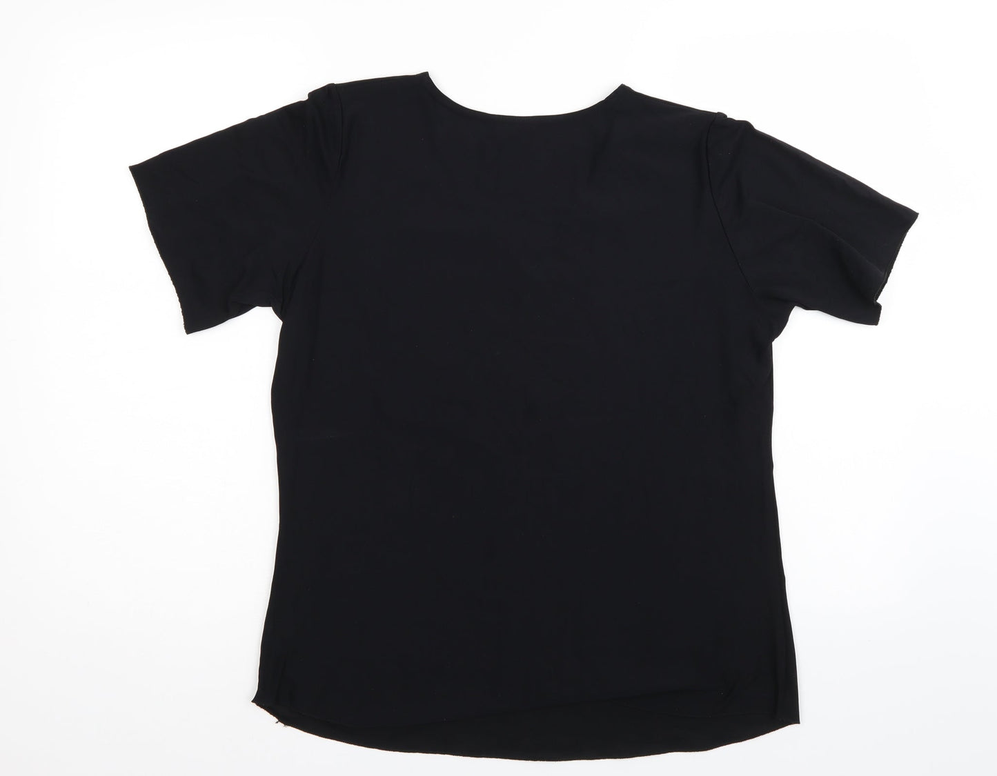 Womens UK Size  Preworn Black Basic Blouse