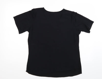 Womens UK Size  Preworn Black Basic Blouse
