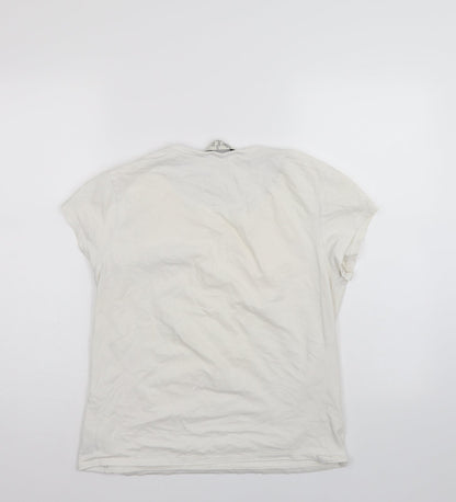 Womens UK Size 12 Love to Lounge White Basic T-Shirt