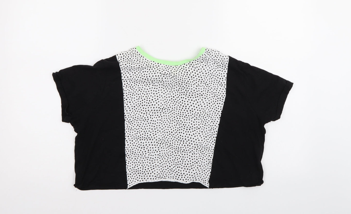 Primark Womens Black Polka Dot  Basic T-Shirt Size 12