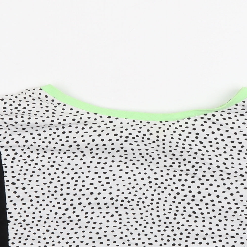 Primark Womens Black Polka Dot  Basic T-Shirt Size 12