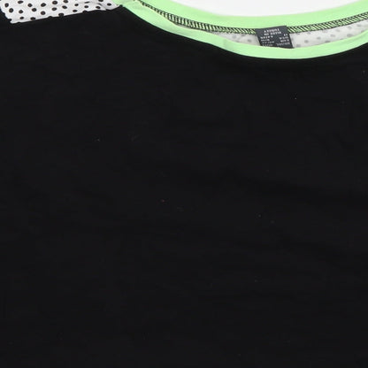 Primark Womens Black Polka Dot  Basic T-Shirt Size 12