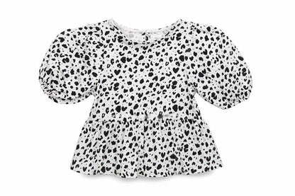 Next Girls White Animal Print  Tunic Blouse Size 10 Years