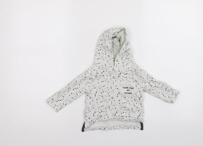 Mini Club Boys Grey Polka Dot  Pullover Jumper Size 3-6 Months  - Hoodie