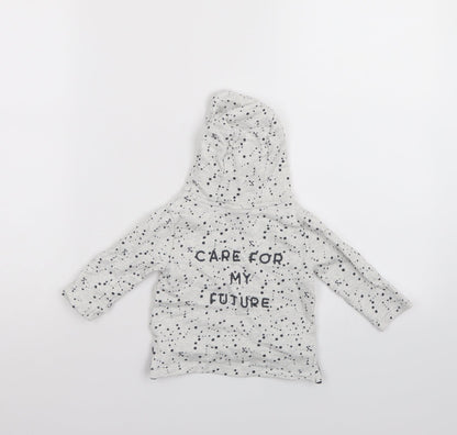 Mini Club Boys Grey Polka Dot  Pullover Jumper Size 3-6 Months  - Hoodie