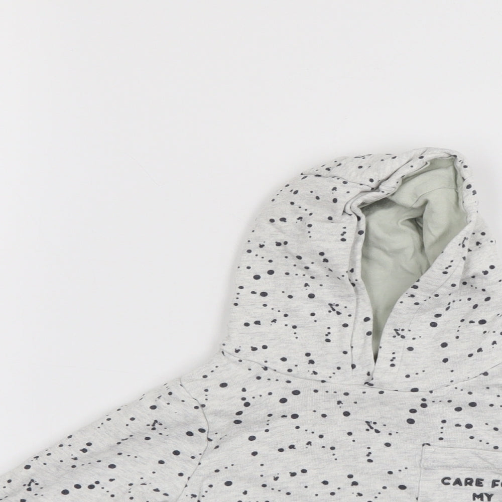 Mini Club Boys Grey Polka Dot  Pullover Jumper Size 3-6 Months  - Hoodie