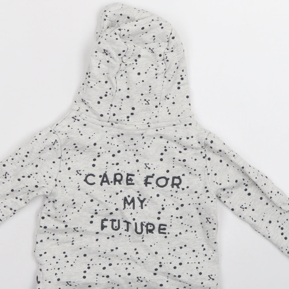 Mini Club Boys Grey Polka Dot  Pullover Jumper Size 3-6 Months  - Hoodie