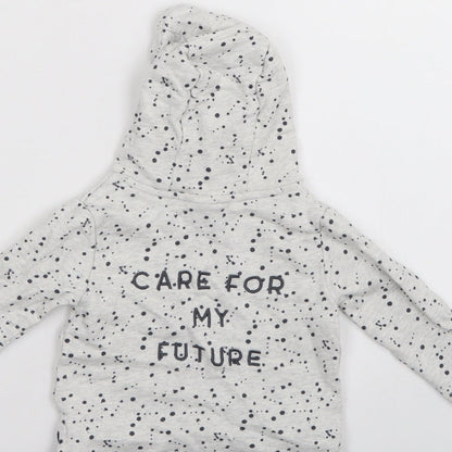 Mini Club Boys Grey Polka Dot  Pullover Jumper Size 3-6 Months  - Hoodie