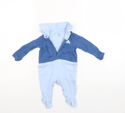 Mini Cuddles Boys Blue   Babygrow One-Piece Size 0-3 Months