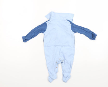 Mini Cuddles Boys Blue   Babygrow One-Piece Size 0-3 Months