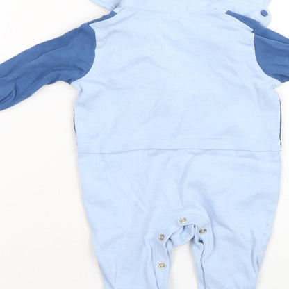 Mini Cuddles Boys Blue   Babygrow One-Piece Size 0-3 Months