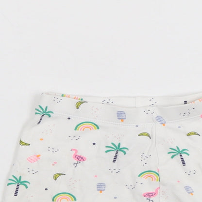 F&F Girls Multicoloured   Cropped Trousers Size 12-18 Months  - shorts