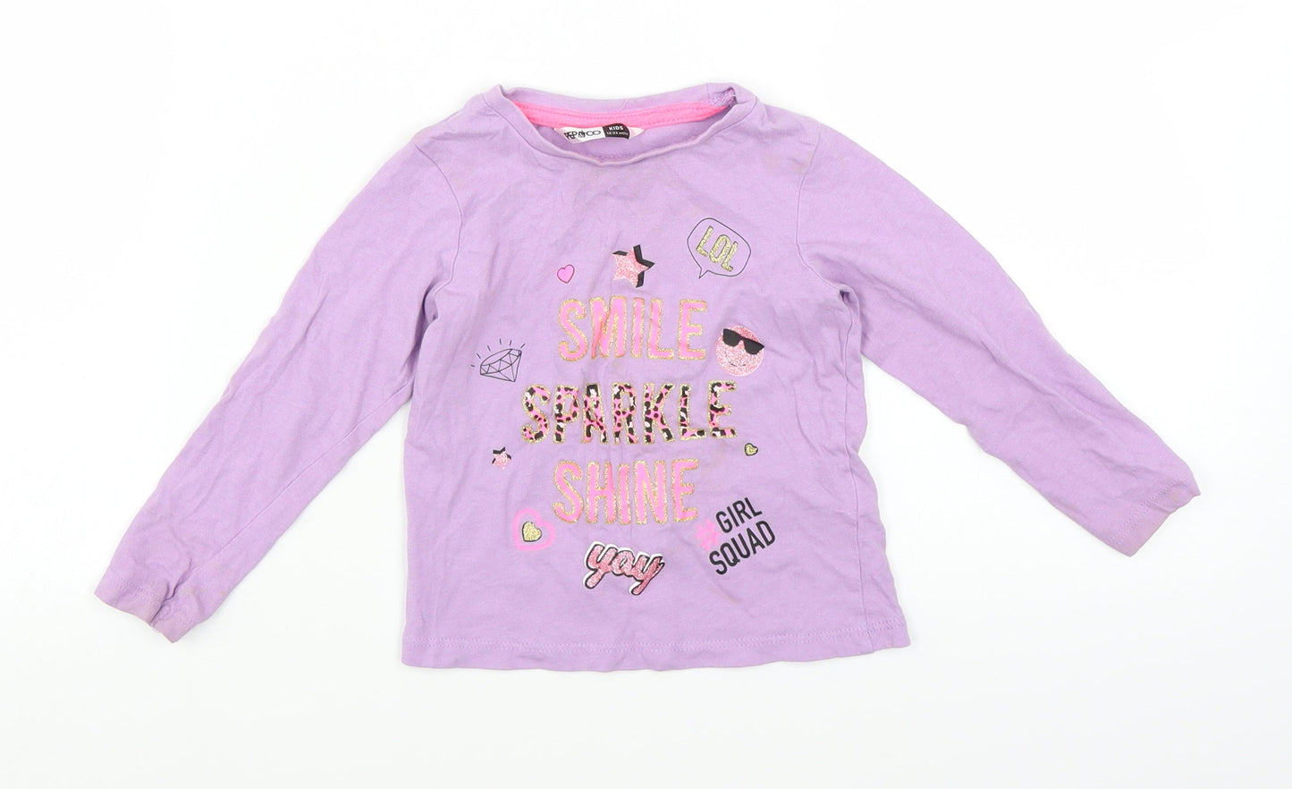 PEP & CO Girls Purple   Basic T-Shirt Size 18-24 Months