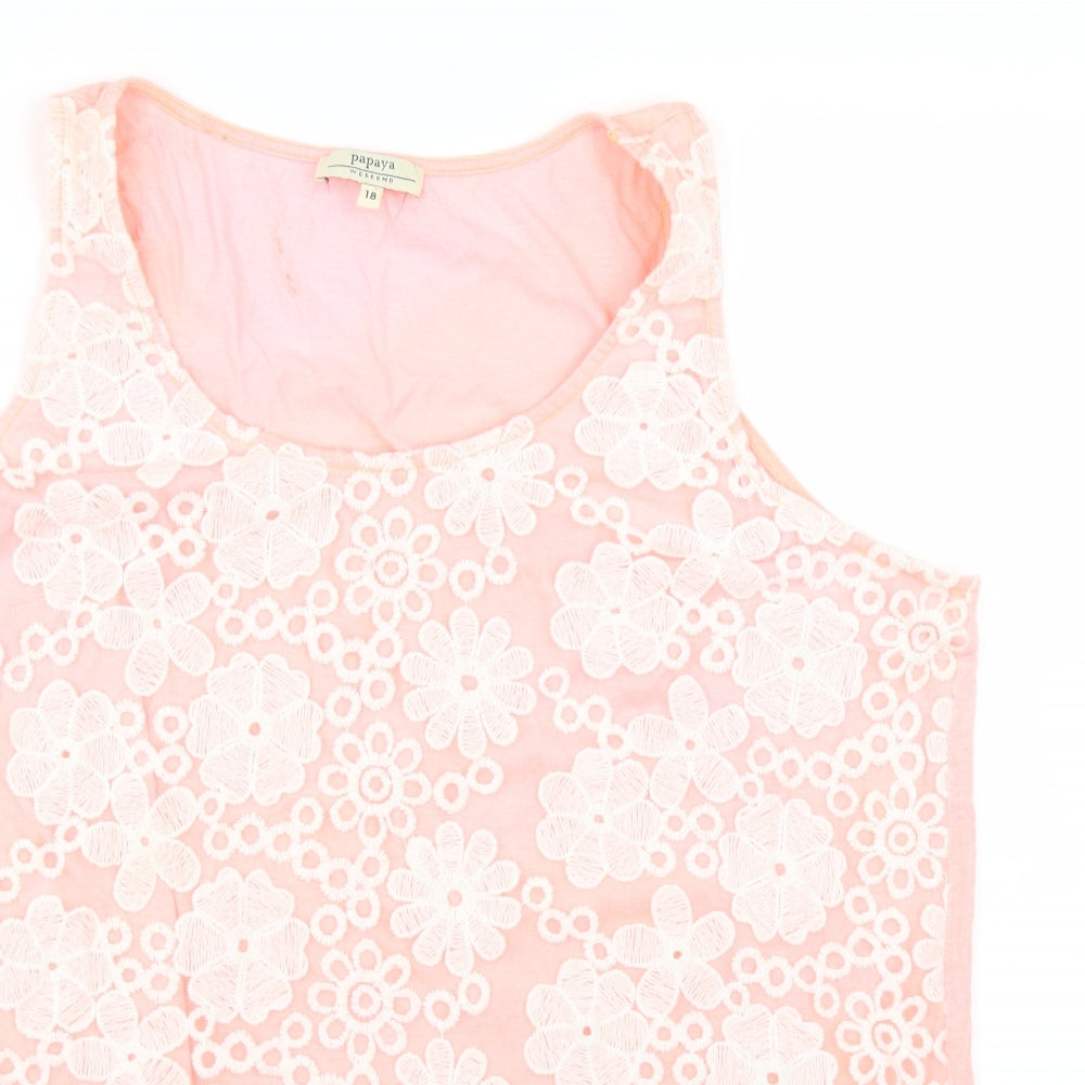 Papaya Womens Pink   Basic Button-Up Size 18