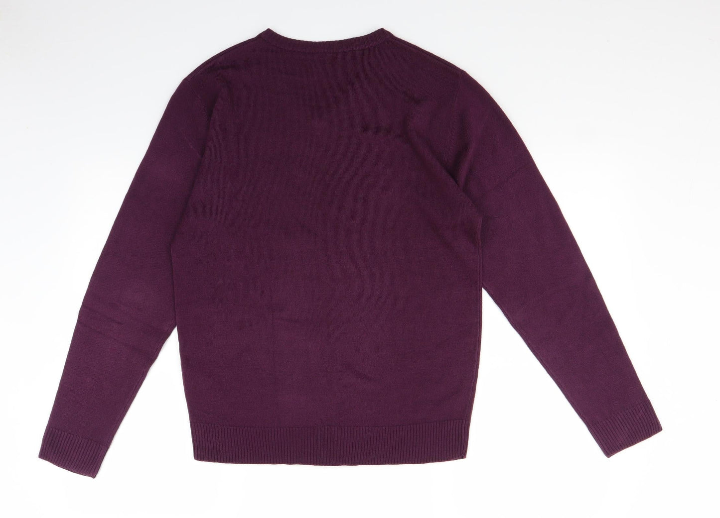 Oak Valley Mens Purple   Pullover Jumper Size S