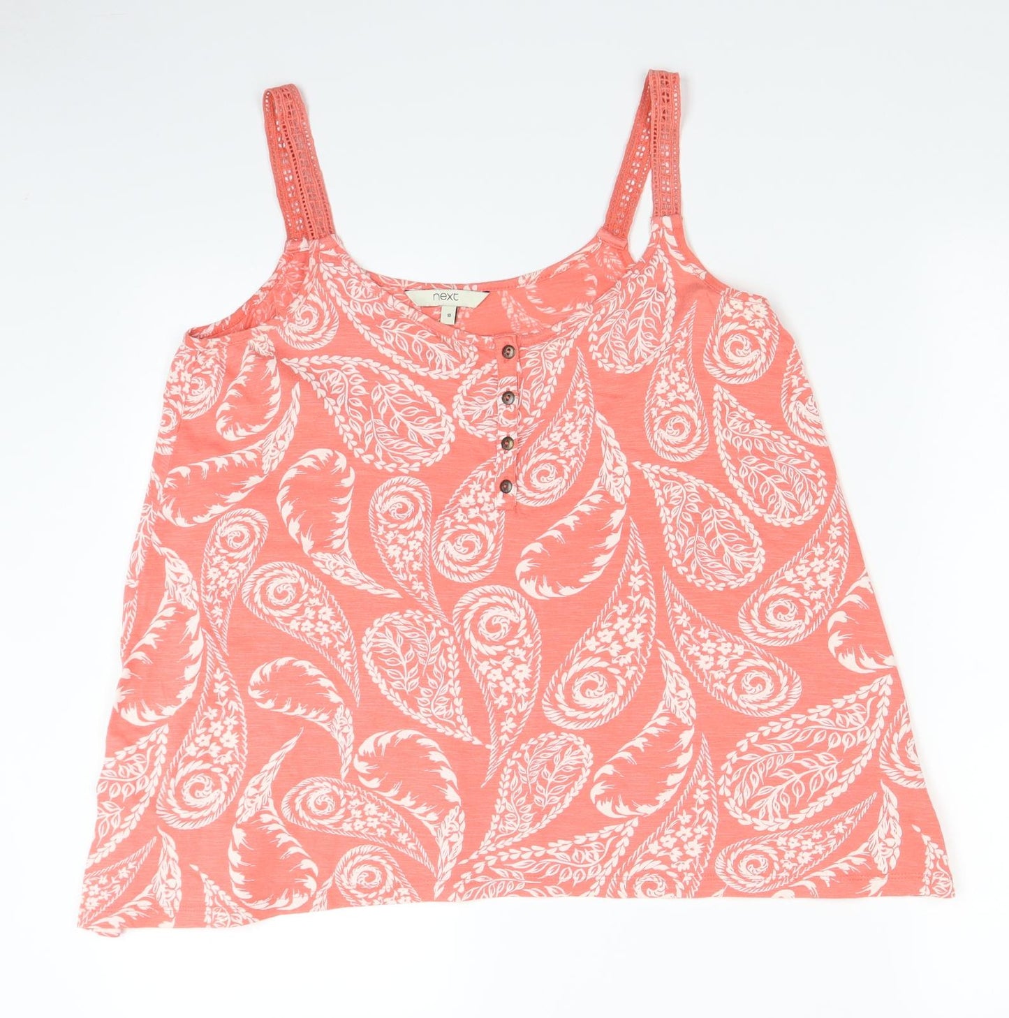 Womens UK Size 10 NEXT Orange Basic Blouse